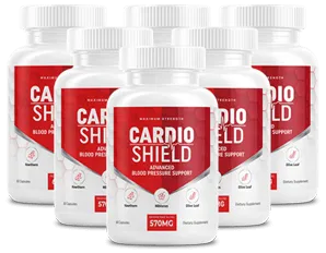 Cardio Shield blood pressure support supplement bottles